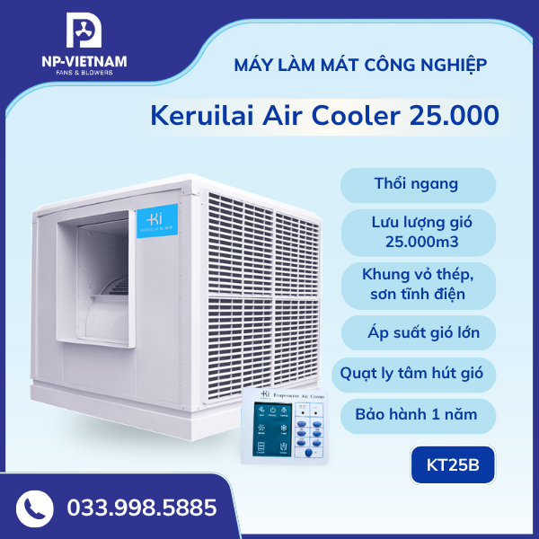 Máy làm mát KERUILAI KT25 thổi ngang