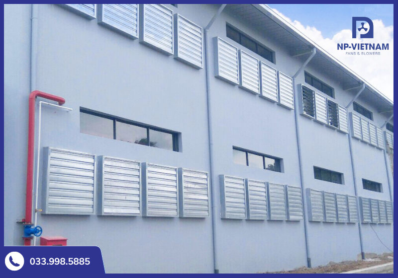 Quạt vuông công nghiệp giúp nhà xưởng luôn thoáng mát, hỗ trợ tăng năng suất lao động