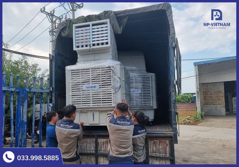 NP Việt Nam bàn giao lô 10 quạt hơi nước 18.000 cho đơn vị tổ chức sự kiện tại Hà Nội