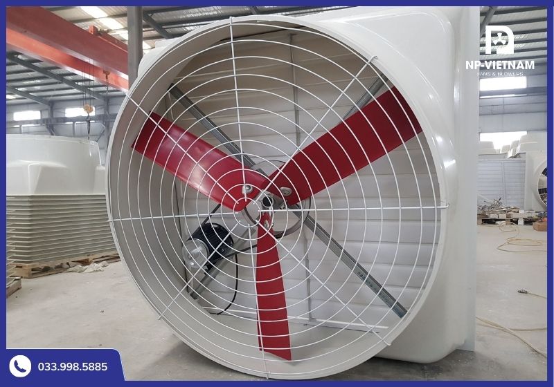 Quạt composite cánh FRP đỏ NAKO
