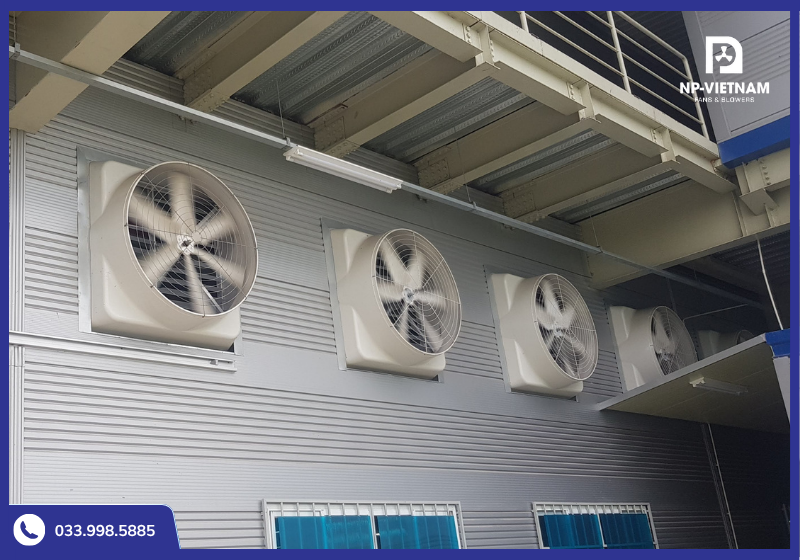 Quát hút công nghiệp được sử dụng trong nhiều lĩnh vực nhờ mang lại hiệu quả thông gió cao