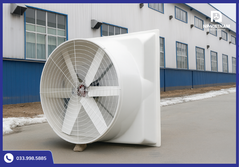 Cánh quạt hút công nghiệp composite trắng
