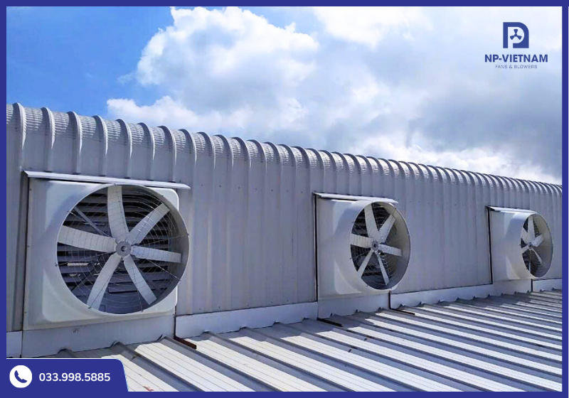 Quạt chất liệu composite được ứng dụng tại trang trại, nhà xưởng