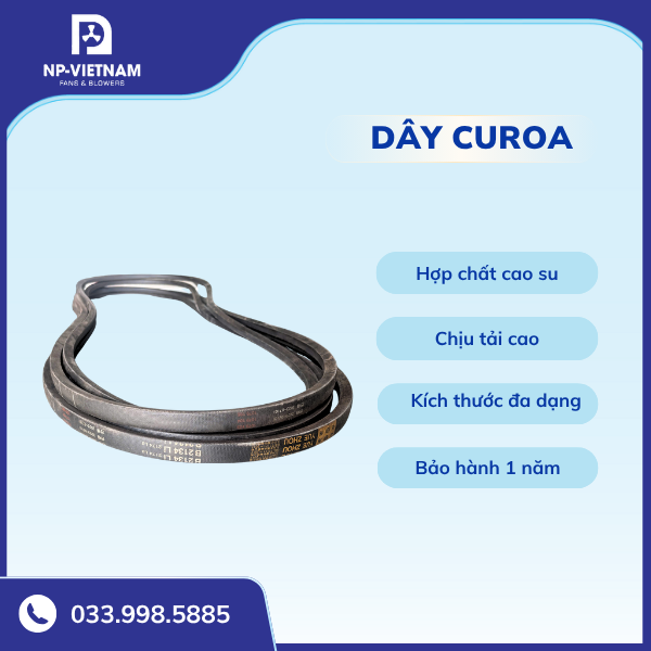 Dây Curoa quạt hút công nghiệp