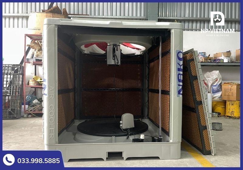 Động cơ IP55 chống bụi, chống nước và tấm làm mát, cánh quạt... đều là phụ tùng có sẵn để thay thế