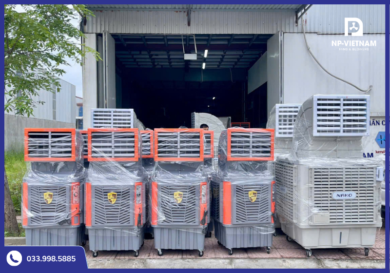 NP Việt Nam là nhà cung cấp nhiều dòng quạt hơi nước công nghiệp với nhiều thương hiệu và công suất khác nhau