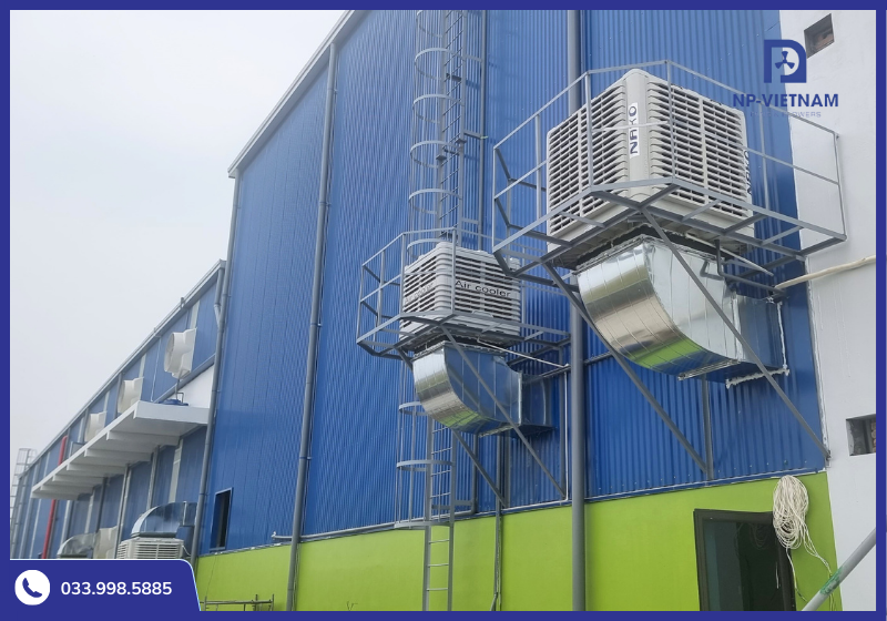 Máy làm mát công nghiệp NAKO với nhiều lưu lượng gió, phù hợp nhà xưởng và không gian mở