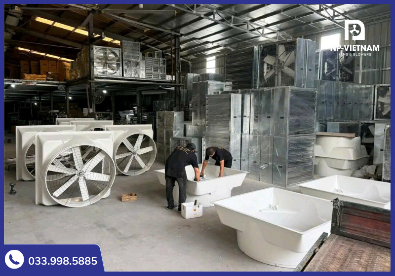 Đội ngũ kỹ thuật hỗ trợ khảo sát và tư vấn trước khi bán quạt, đảm bảo chọn đúng công suất.