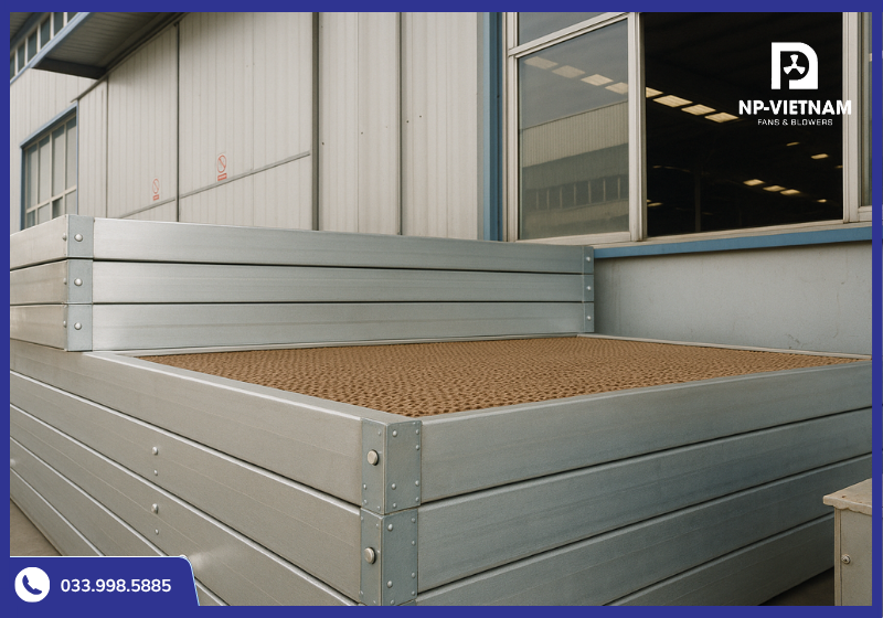 khung tấm làm mát bằng nhôm tại kho xưởng NP Việt Nam