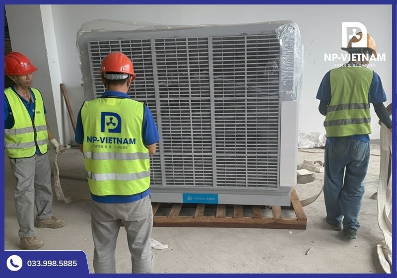 Kĩ sư NP Việt Nam tiến hành lắp dặt máy Keruilai KT40 tại công trình