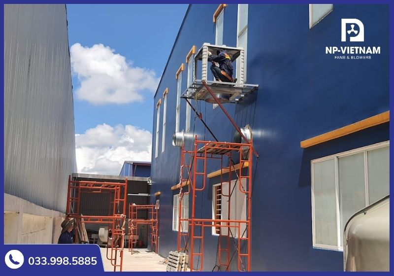 Dự án lắp đặt máy làm mát không khí tại Công ty SHENG LIANG Việt Nam (Đức Hòa, Long An) của NP Việt Nam