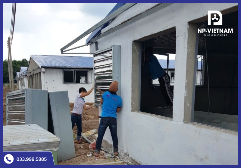 Quạt thông gió nên được lắp ở những nơi thoáng để dễ đón gió