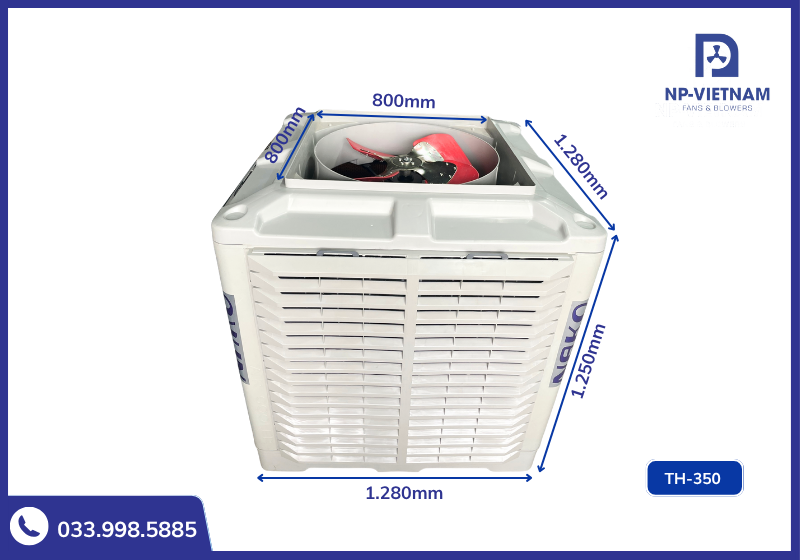 Thông số kích thước chi tiết của máy làm mát air cooler NAKO 35000
