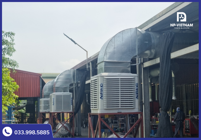 Thiết bị được ứng dụng thông gió làm mát ở nhiều nhà xưởng quy mô vừa và lớn