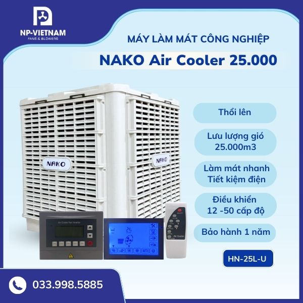 Máy làm mát công nghiệp 25000 NAKO Air Cooler thổi lên