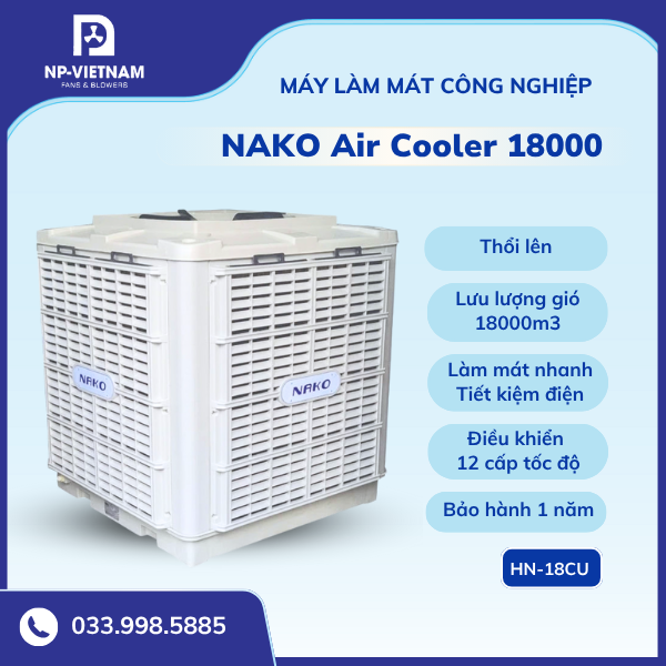 Máy làm mát NAKO Air Cooler 18000 thổi lên
