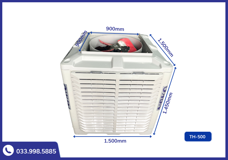 Thông số kích thước chi tiết của máy làm mát 50000 NAKO