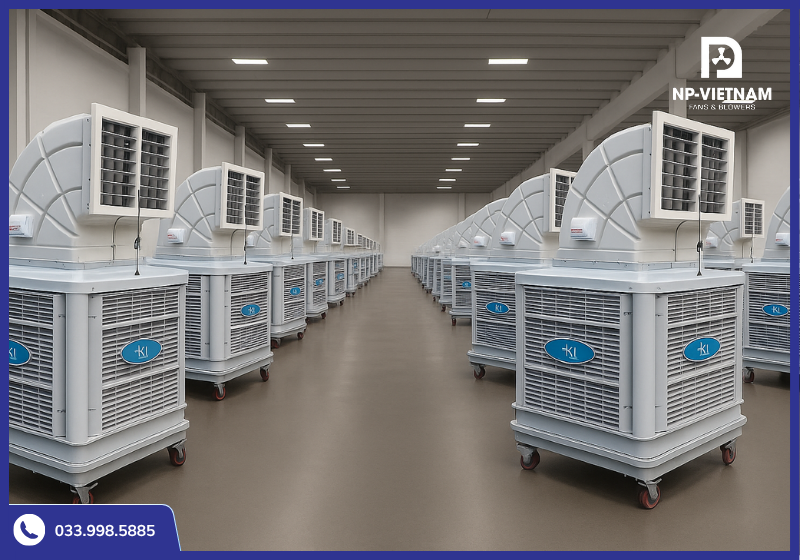 Kho hàng máy làm mát di động Keruilai của NP Việt Nam