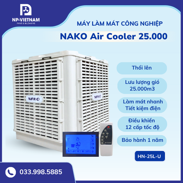 Máy làm mát NAKO Air Cooler 25000 thổi lên