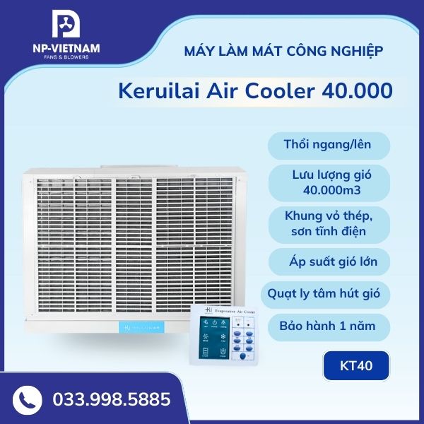 Máy làm mát KERUILAI KT40 thổi lên/ngang