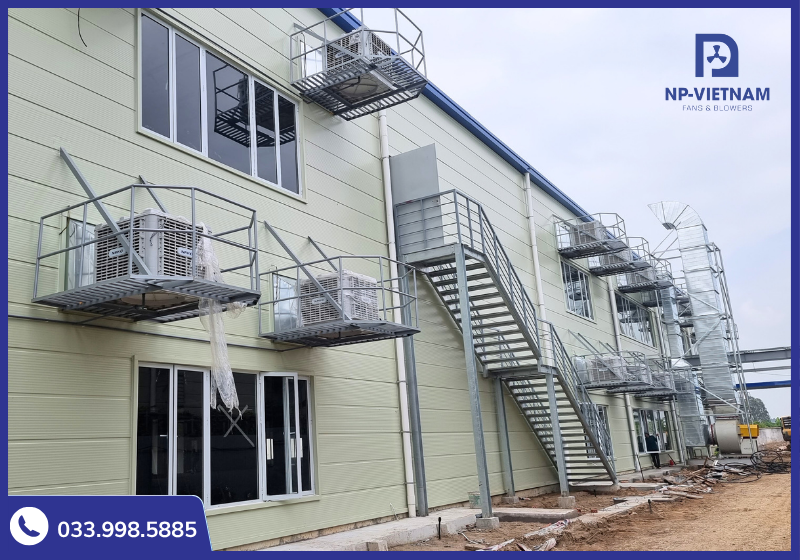 Sản phẩm được ứng dụng trong thông gió làm mát tại nhiều nhà máy, kho xưởng