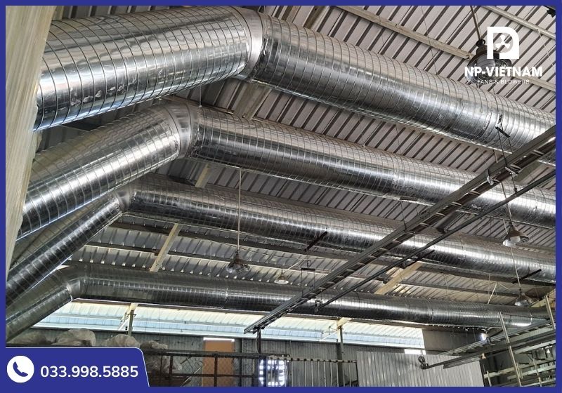 Thiết bị làm mát không khí theo các dường ống gió chuyên dụng