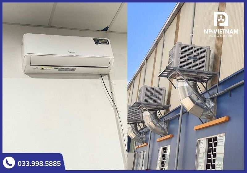 Sự khác biệt cốt lõi: Máy làm mát không khí cấp khí tươi giàu Oxy, khác hoàn toàn với sự ngột ngạt của điều hòa phòng kín.