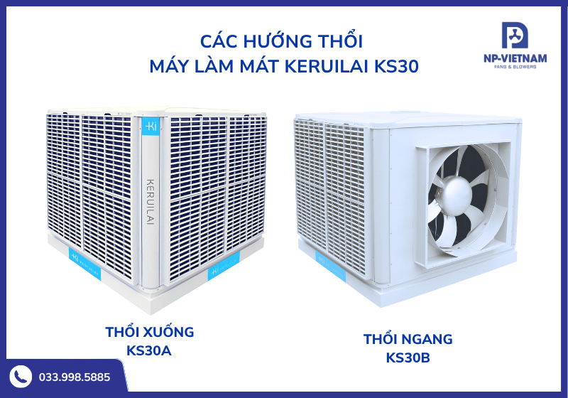 Hai dòng thổi xuống và thổi ngangm model KS30