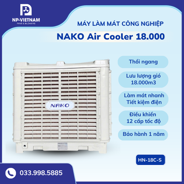 Máy làm mát NAKO Air Cooler 18000 thổi ngang