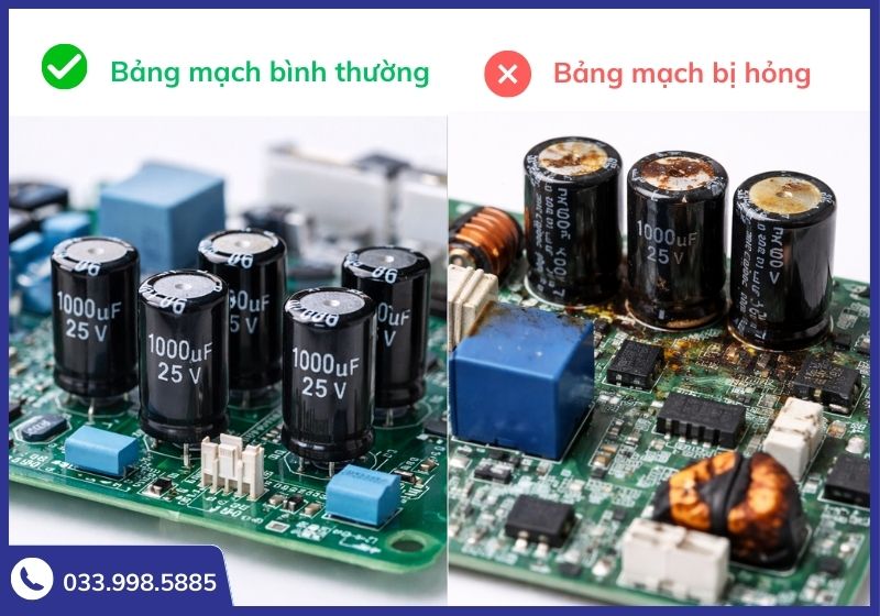 Tụ điện bị phồng là nguyên nhân hàng đầu khiến motor quạt hơi nước không chạy