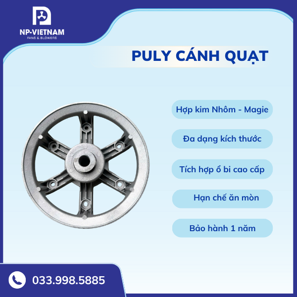 Puly cánh quạt hút công nghiệp