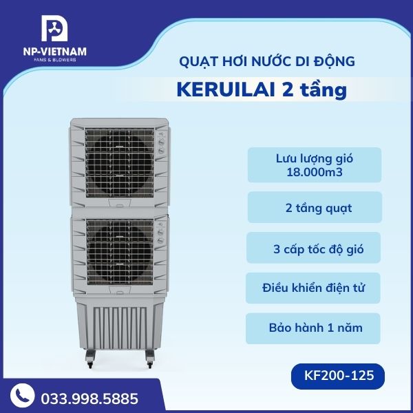 Quạt hơi nước 2 tầng Keruilai