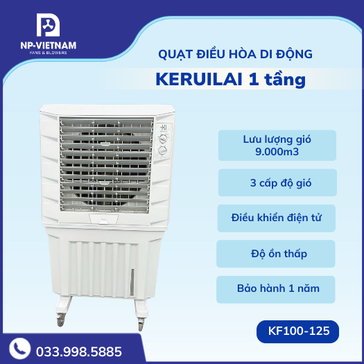 Quạt điều hòa hơi nước Keruilai 1 tầng