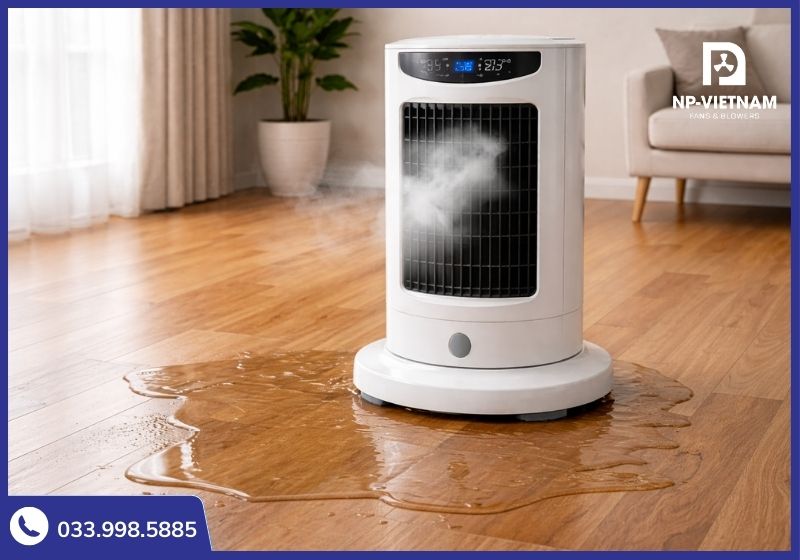 Quạt hơi nước bị chảy nước: 7 nguyên nhân và cách sửa triệt để