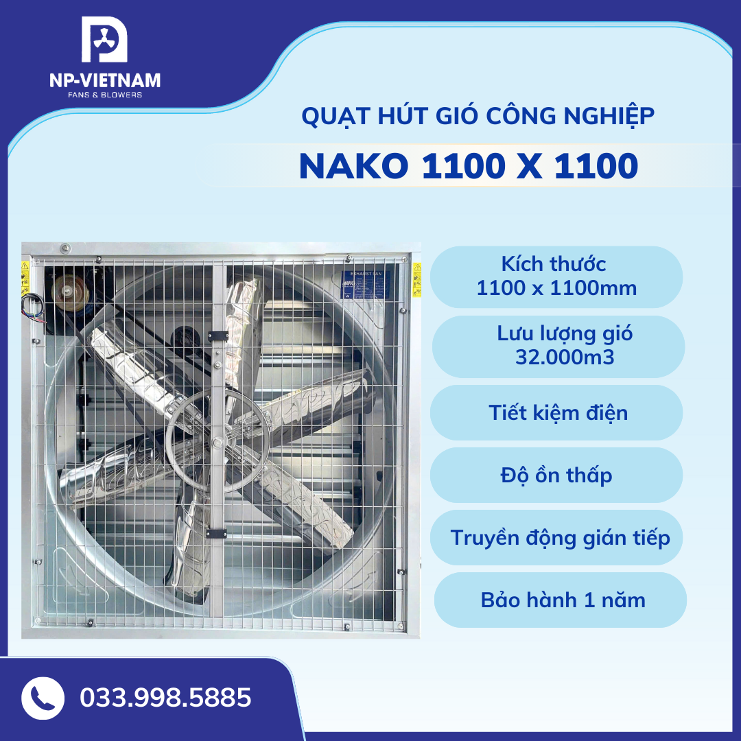 Quạt hút công nghiệp NAKO 1100x1100