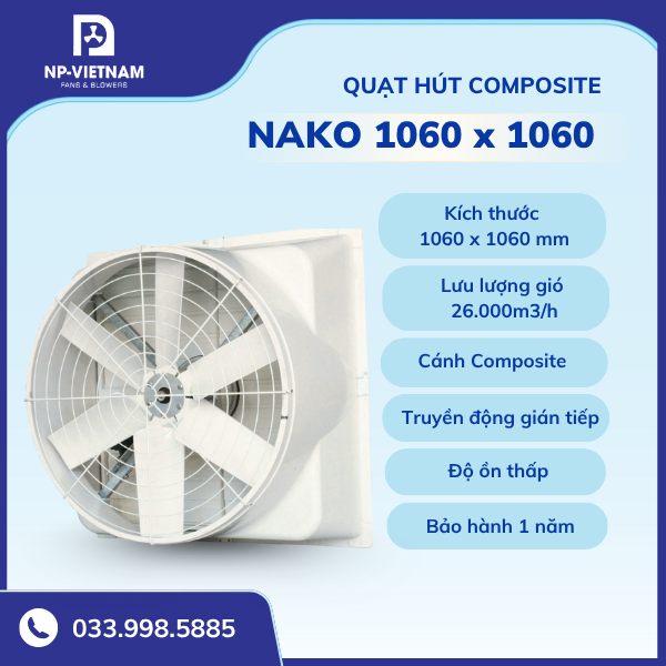 Quạt hút Composite gián tiếp NAKO RTC-1060