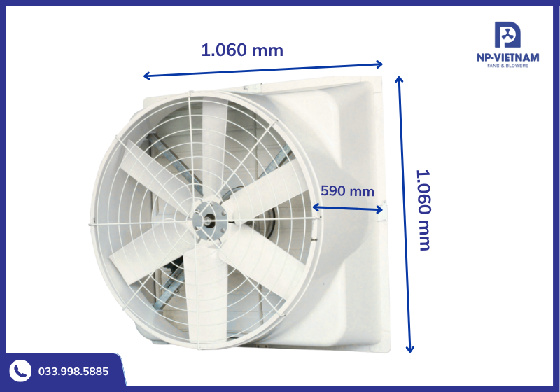 Thông số kích thước chi tiết quạt RTC 1060 NAKO