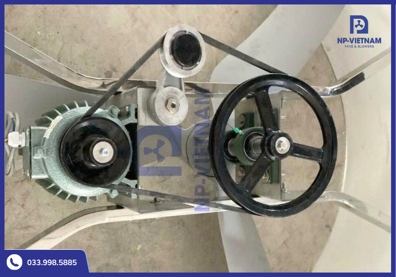 Cấu tạo bên trong quạt hút nhà xưởng NAKO cánh nhôm