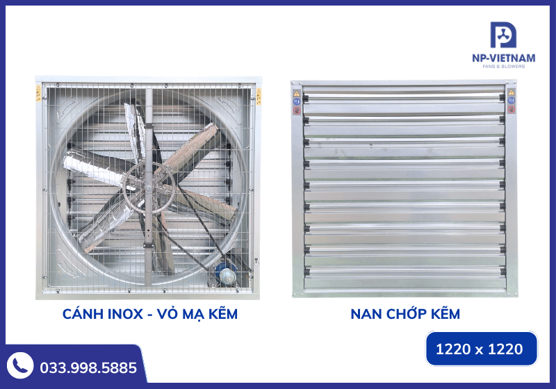 Thiết kế mặt trước và mặt sau của quạt NAKO