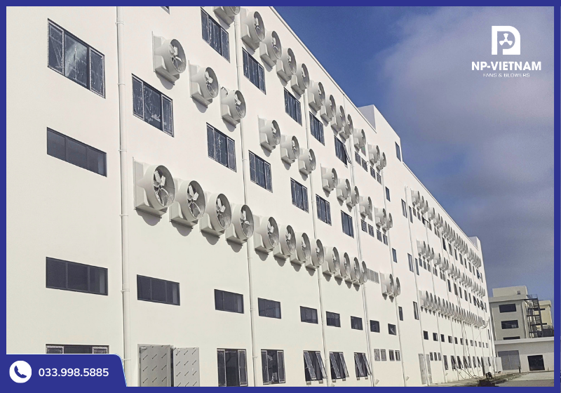 Vật liệu composite và cánh nhôm đúc giúp quạt vận hành bền bỉ trong môi trường khắc nghiệt