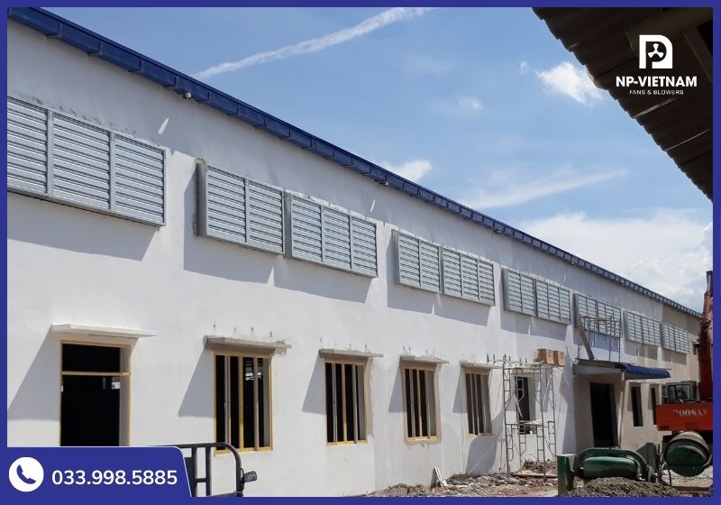 Thiết kế lắp quạt thông gió nhà xưởng cần cân nhắc nhiều yếu tố để đạt hiệu quả thông gió làm mát tối đa