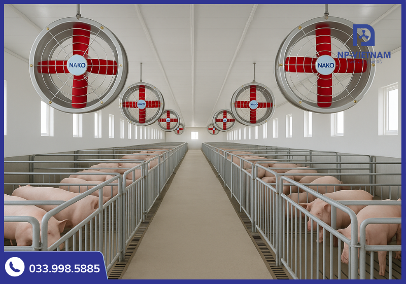 Sản phẩm được sử dụng phổ biến trong thông gió trang trại heo