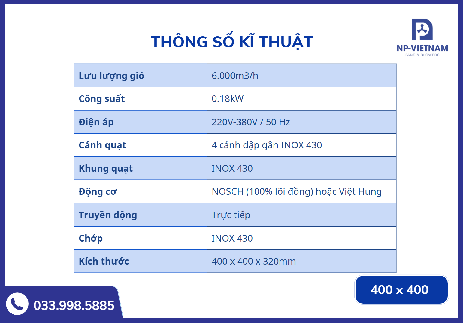 Thông số kĩ thuật chi tiết của sản phẩm