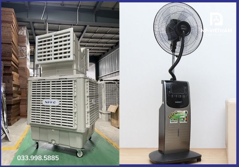 Sự khác biệt về cơ chế hoạt động và cấu tạo màng lọc giữa quạt hơi nước và quạt phun sương