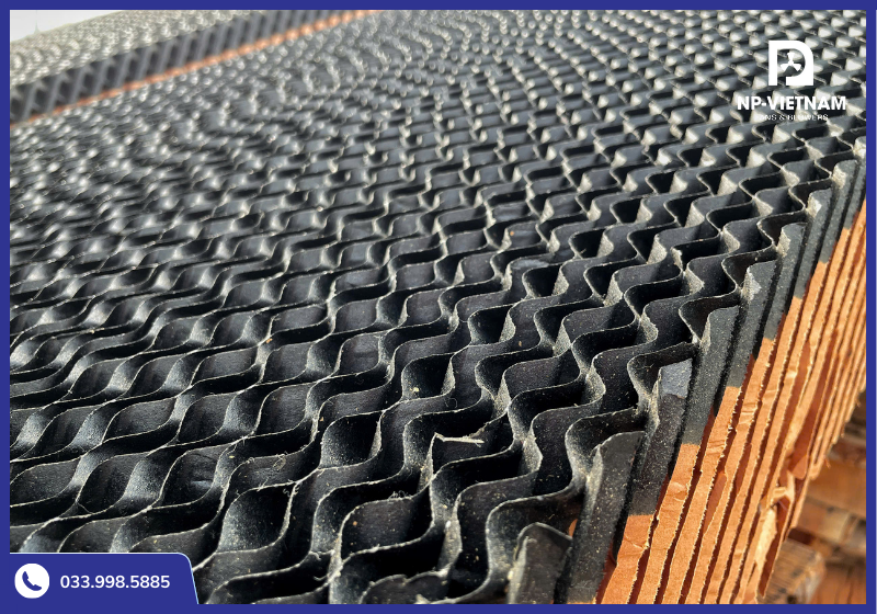 Cấu trúc sóng giấy chéo của tấm làm mát HAFUJI