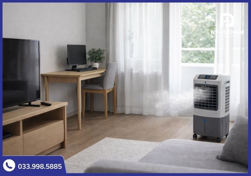 Vị trí đặt quạt "vàng" giúp làm mát tối ưu và bảo vệ linh kiện điện tử khỏi tình trạng oxy hóa.