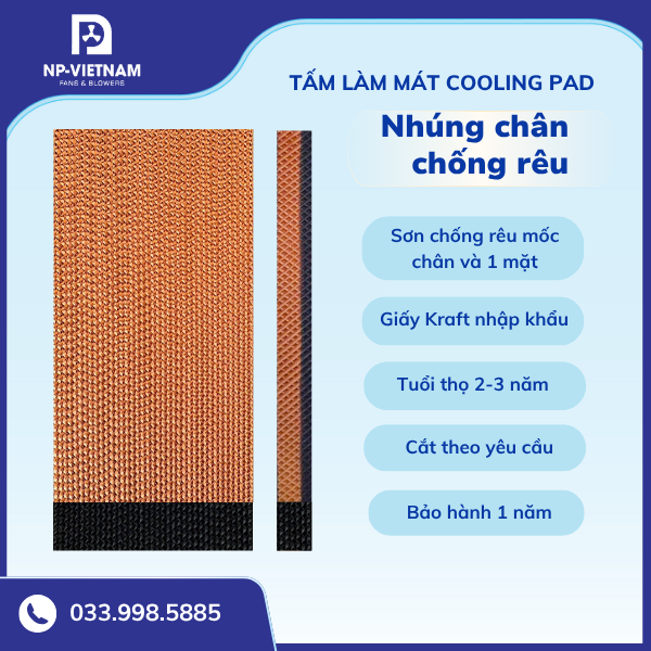Tấm làm mát chống rêu nhúng chân chống rêu 15cm HAFUJI