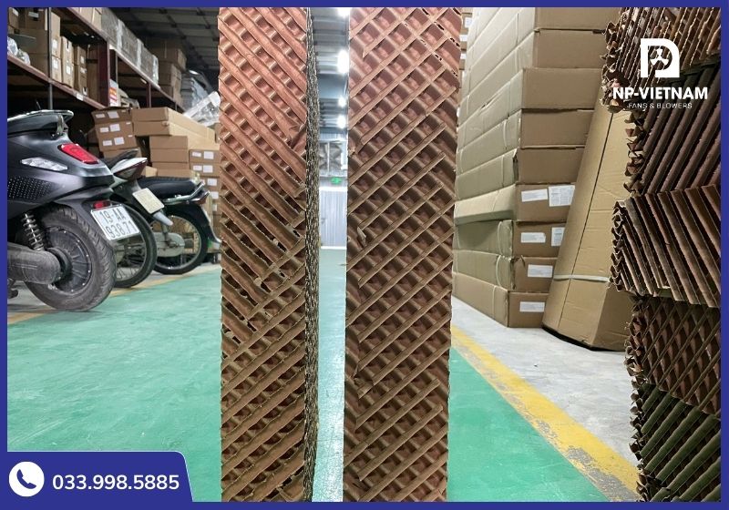 Độ dày tấm Cooling Pad quyết định hiệu quả làm mát sâu và độ bền của quạt hơi nước