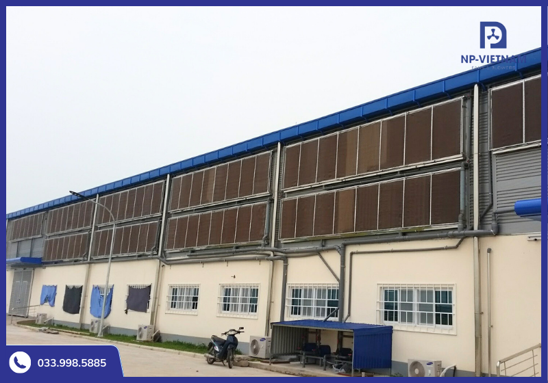 Tấm làm mát HAFUJI ứng dụng trong nhà xưởng công nghiệp